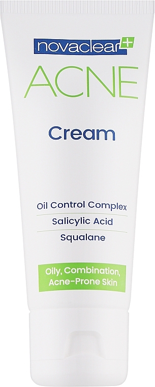 Mattierende Gesichtscreme mit Salicylsäure für fettige und zu Akne neigende und Mischhaut - Novaclear Acne Cream — Bild N1