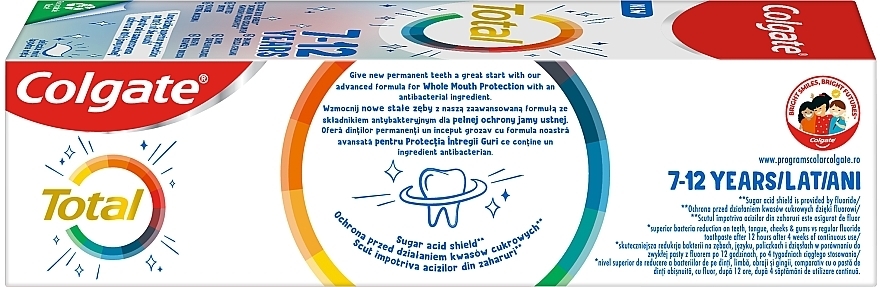Zahnpasta für Kinder von 7-12 Jahren - Colgate Total Junior Toothpaste — Bild N2