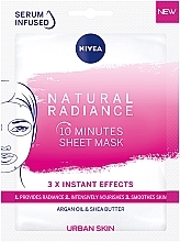 10 Minuten Tuchmaske für strahlend schöne Haut - Nivea Natural Radiance 10 Minutes Sheet Mask — Bild N1