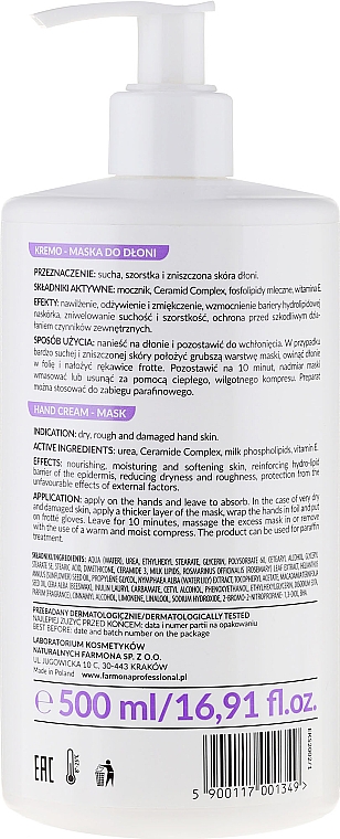 Creme-Maske für die Hände mit Harnstoff und Vitamin E - Farmona Velvet Hands Cream-Mask — Bild N2