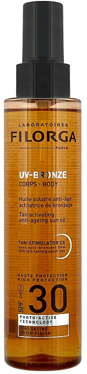 Anti-Aging Bräunungsöl SPF 30 - Filorga UV-Bronze Body Tan Activating Anti-Ageing Sun Oil SPF 30 — Bild N1