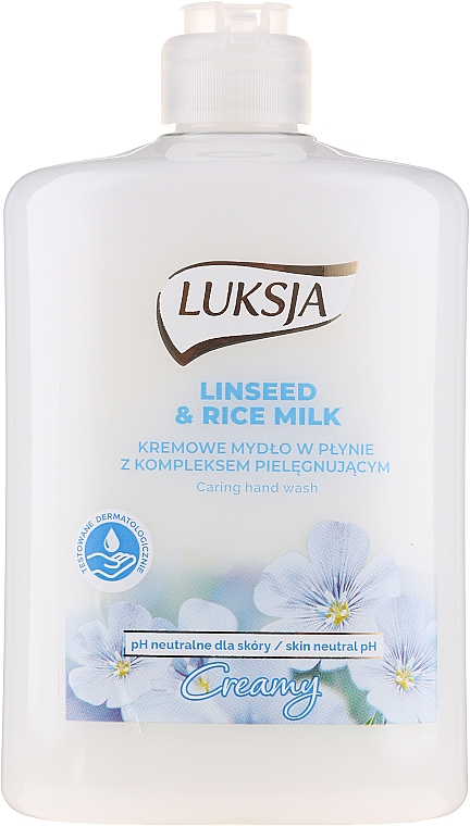 Cremige Flüssigseife mit Lein und Reismilch - Luksja Linen&Rice Milk Soap