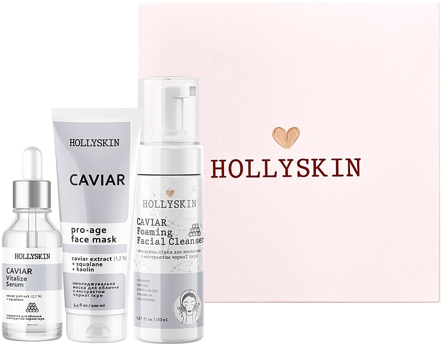 Set - Hollyskin Caviar Intensive Care (mask/100ml + foam/150ml + ser/50ml) — Bild N2