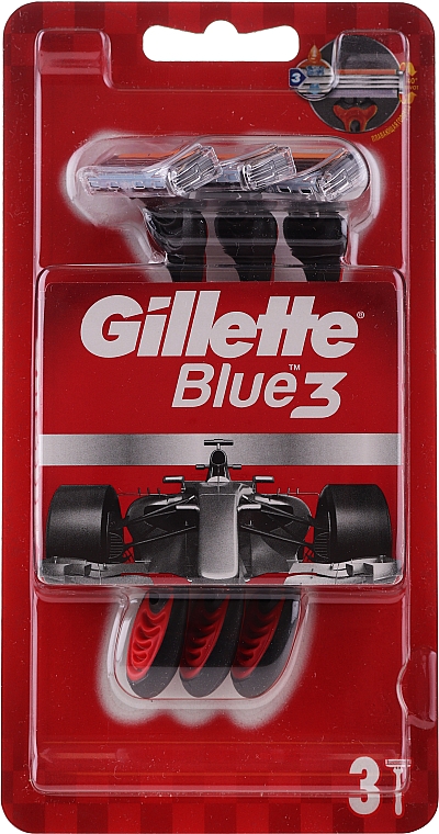 Set Männerrasierer 3 St. - Gillette Blue 3 Red — Bild N1