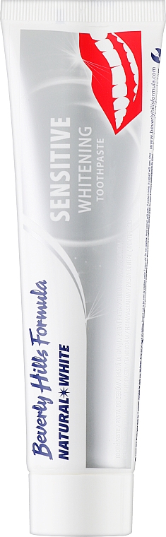 Aufhellende Zahnpasta für empfindliche Zähne - Beverly Hills Formula Natural White Sensitive Whitening Toothpaste — Bild N1