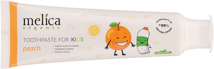 Kinder-Zahnpasta Pfirsich - Melica Organic Toothpaste For Kids Peach — Bild N3