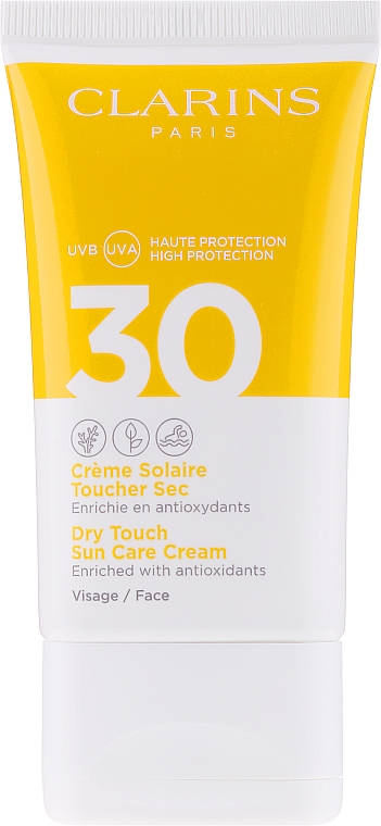 Sonnenschutzcreme für Gesicht mit Antioxidantien SPF 30 - Clarins Dry Touch Sun Care Cream Face SPF 30 — Bild N1