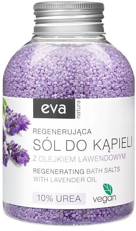 Badesalz Lavendel 10% - Eva Natura Bath Salt 10% Urea — Bild N1