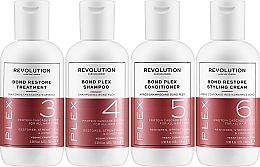 Haarpflegeset - Makeup Revolution Haircare Bond Plex (Haarbehandlung 100ml + Haarshampoo 100ml + Haarspülung 100ml + Haarcreme 100ml) — Bild N2