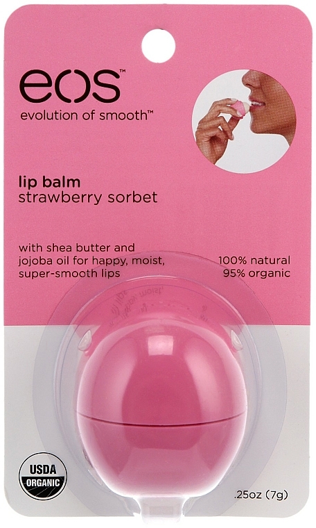 Lippenbalsam mit Erdbeersorbet - EOS Smooth Sphere Lip Balm Strawberry Sorbet — Bild N2