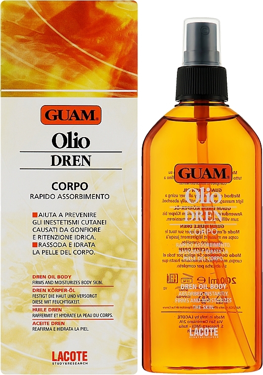 Haustraffendes, abschwellendes und nährendes Körperöl - Guam Olio Corpo Dren — Bild N2