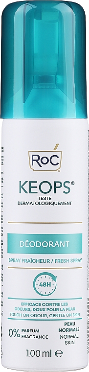 Deospray Antitranspirant mit Gurke und grüner Tee - RoC Keops 48H Fresh Deodorant Spray — Bild N1