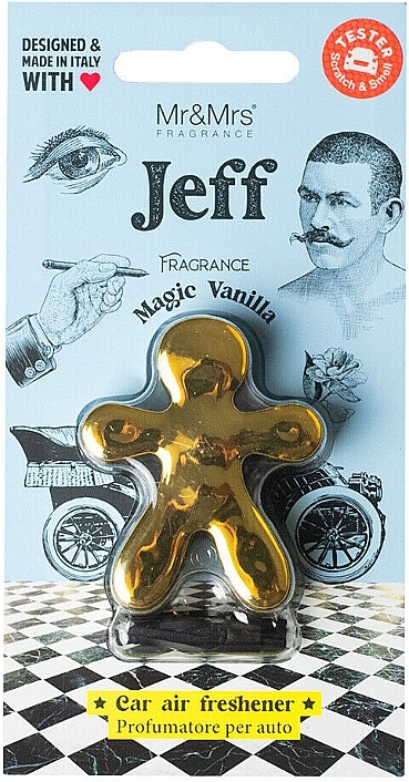 Mr&Mrs Fragrance Jeff Magic Vanilla  - Auto-Lufterfrischer golden — Bild N1