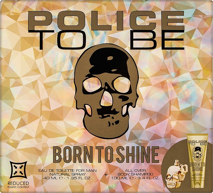 Police To Be Born To Shine For Men - Duftset (Eau de Toilette 40ml + Shampoo 100ml)  — Bild N1