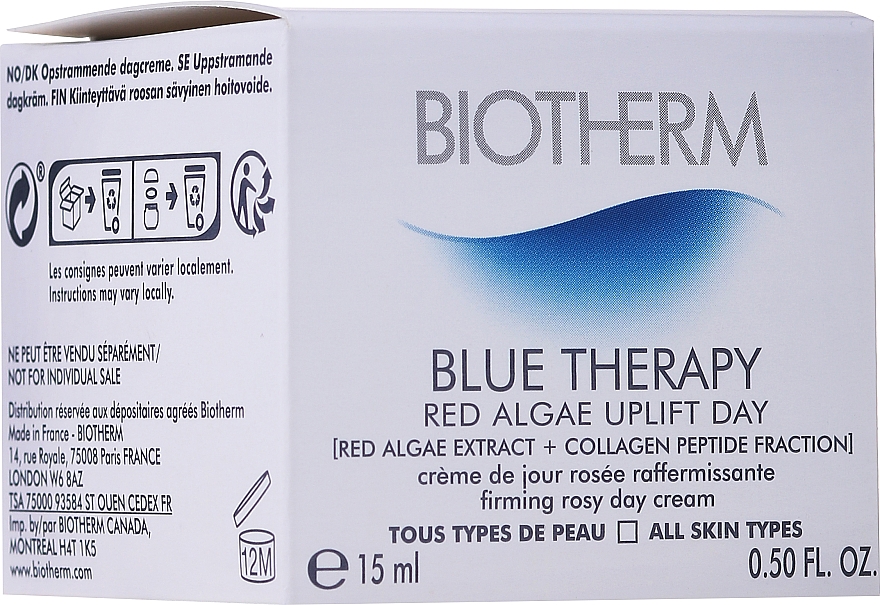 GESCHENK! Anti-Falten Tagescreme mit Lifting-Effekt - Biotherm Blue Therapy Red Algae Uplift Day Cream — Bild N2