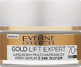 Pflegendes Creme-Serum mit Goldpartikeln für Tag und Nacht 70+ - Eveline Cosmetics Gold Lift Expert — Bild N2