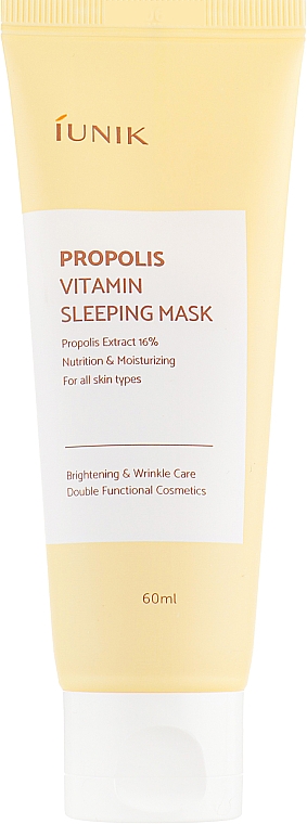 Regenerierende Nachtmaske mit Vitaminen und Propolis für das Gesicht - iUNIK Propolis Vitamin Sleeping Mask