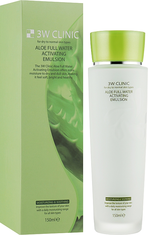 Gesichtsemulsion - 3W Clinic Aloe Full Water Activating Emulsion — Bild N2