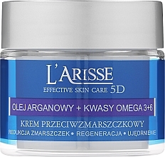 Anti-Aging Gesichtscreme mit Arganöl, Omega-3 und Omega-6-Fettsäuren 65+ - Ava Laboratorium L'Arisse 5D Anti-Wrinkle Cream Agran Oil & Omega 3+6 — Bild N2