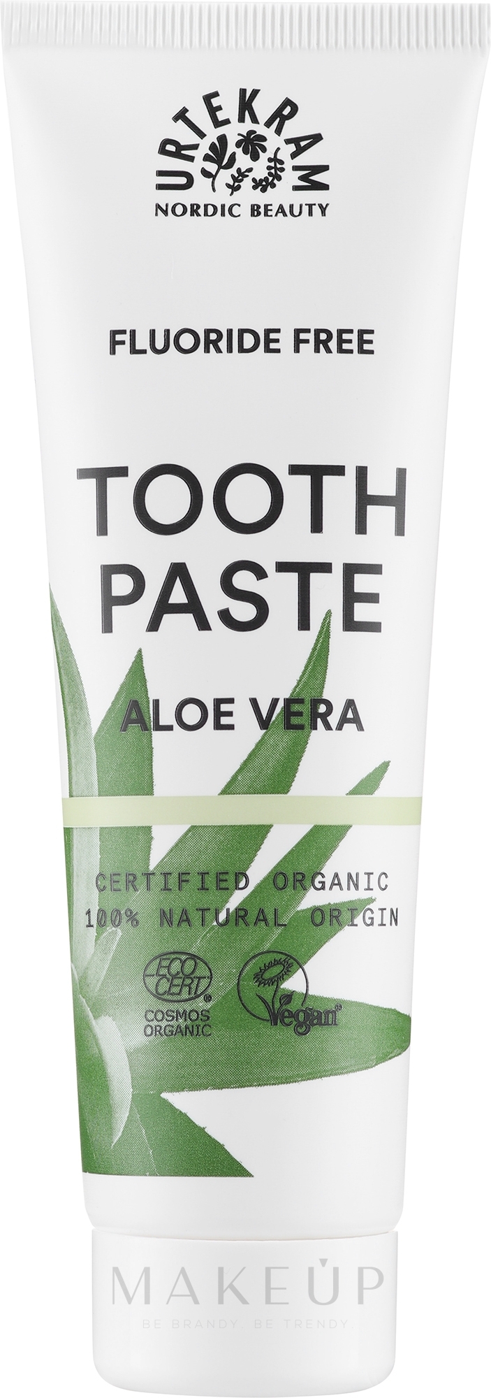 Fluoridfreie Zahnpasta mit Aloe Vera und Orangengeschmack - Urtekram Toothpaste Aloe Vera — Foto 75 ml