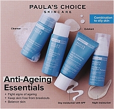 Paula's Choice Anti-Aging Essentials Combination To Oily Skin Set (Gesichtsgel 30ml + Gesichtsfluid 15ml + Gesichtstonikum 30ml + Gesichtscreme 10ml) - Set — Bild N1