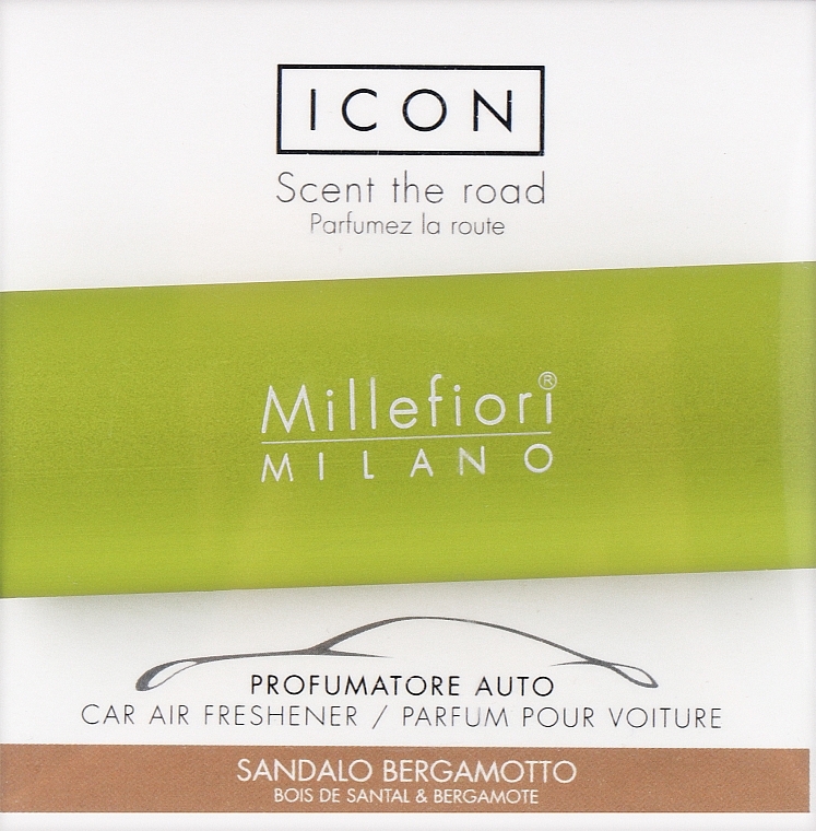 Auto-Lufterfrischer Sandelholz Bergamotte - Millefiori Car Air Freshener Sandalo Bergamotto Icon Classic Line — Bild N1