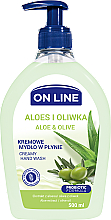 Düfte, Parfümerie und Kosmetik Flüssige Handseife mit Aloe Vera und Oliven - On Line Aloe & Olive Liquid Soap