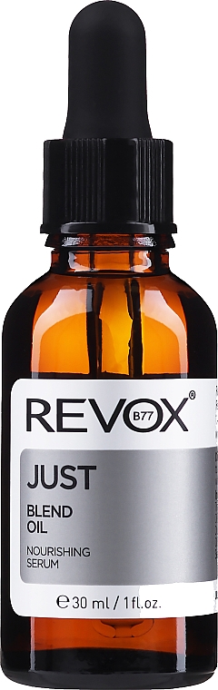 Feuchtigkeitsspendendes und glättendes Ölserum für das Gesicht mit Kornblume und Nachtkerzenöl - Revox Just Blend Oil Nourishing Serum — Bild N1