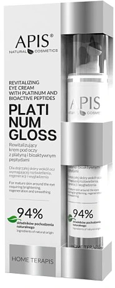 Revitalisierende Augencreme - APIS Professional Platinum Gloss — Bild N1