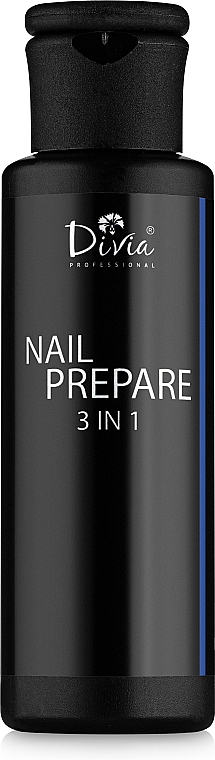 Flüssigkeit zur Nagelvorbereitung - Divia Nail Prepare 3 in 1 — Bild N1