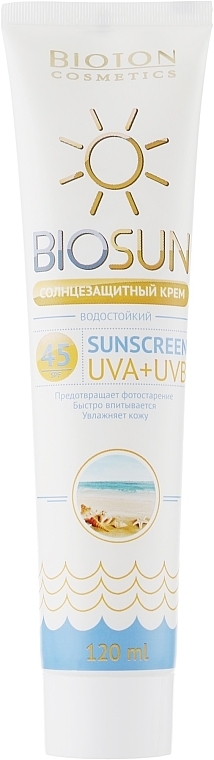 Sonnenschutzcreme SPF 45 - Bioton Cosmetics BioSun — Bild N1