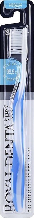 Zahnbürste mittel mit silbernen Nanopartikeln blau - Royal Denta Silver Medium Toothbrush — Bild N1
