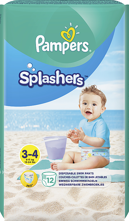 Einweg-Schwimmwindeln Größe 3-4 6-11 kg 12 St. - Pampers Splashers — Bild N3