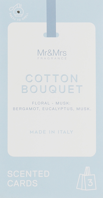 Set - Mr&Mrs Fragrance Tags Mr. Drawers Set № 81 Cotton Bouquet (3 x tags) — Bild N1