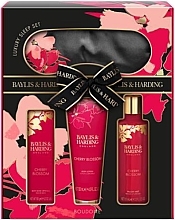 Düfte, Parfümerie und Kosmetik Set - Baylis & Harding Boudoire Cherry Blossom Luxury Beauty Sleep Gift Set (spray/100ml + b/lot/130ml + crystal/150g + acc/1pc)