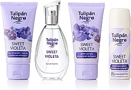 Düfte, Parfümerie und Kosmetik Tulipan Negro Sweet Violeta - Duftset (Eau de Toilette 50ml + Körperlotion 75ml + Duschgel 75ml + Deospray 50ml) 