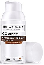 Depigmentierende CC-Gesichtscreme - Bella Aurora CC Cream Extra Covering SPF50+ — Bild N1