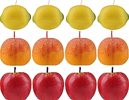 Kerzenset Zitrone, Pfirsich, rote Äpfel - AD (Kerze 12 St.) — Bild N2