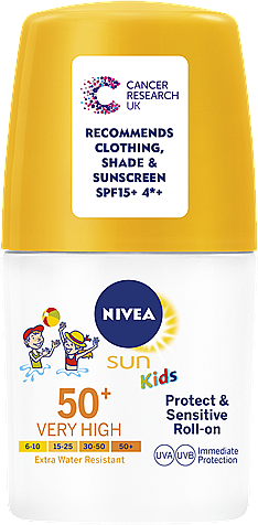 Sonnenschützendes Roll-on für Kinder SPF 50+ - NIVEA Sun Kids Protect & Sensitive Roll-On SPF 50+ — Bild N1