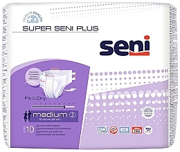 Windeln für Erwachsene Super Seni Plus 75-110 cm - Seni Medium 2 Fit & Dry  — Bild N1