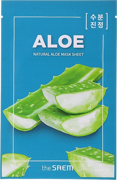 GESCHENK! Entspannende Tuchmaske mit Aloe - The Saem Natural Skin Fit Relaxing Mask Sheet Aloe — Bild N1