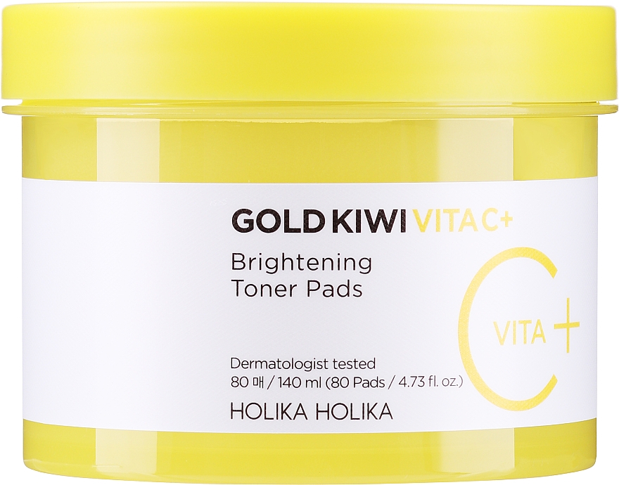 Aufhellende Tonerpads - Holika Holika Gold Kiwi Vita C+ Brightening Toner Pads  — Bild N1