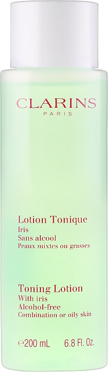 Erfrischende Reinigungslotion für fettige und Mischhaut - Clarins Toning Lotion With Iris