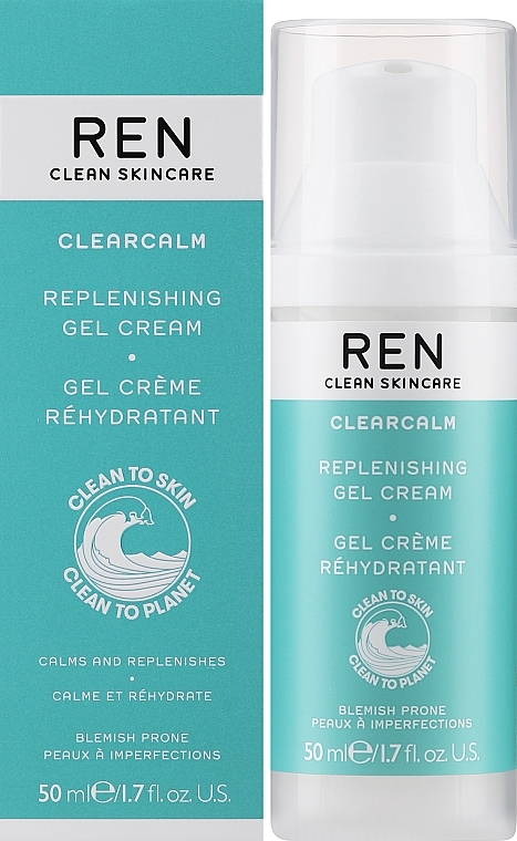 Beruhigende und regenerierende Gel-Creme für das Gesicht - Ren Clearcalm Replenishing Gel Cream — Bild N2