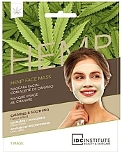 Beruhigende und glättende Gesichtsmaske mit Hanföl - IDC Institute Hemp Face Mask — Bild N1