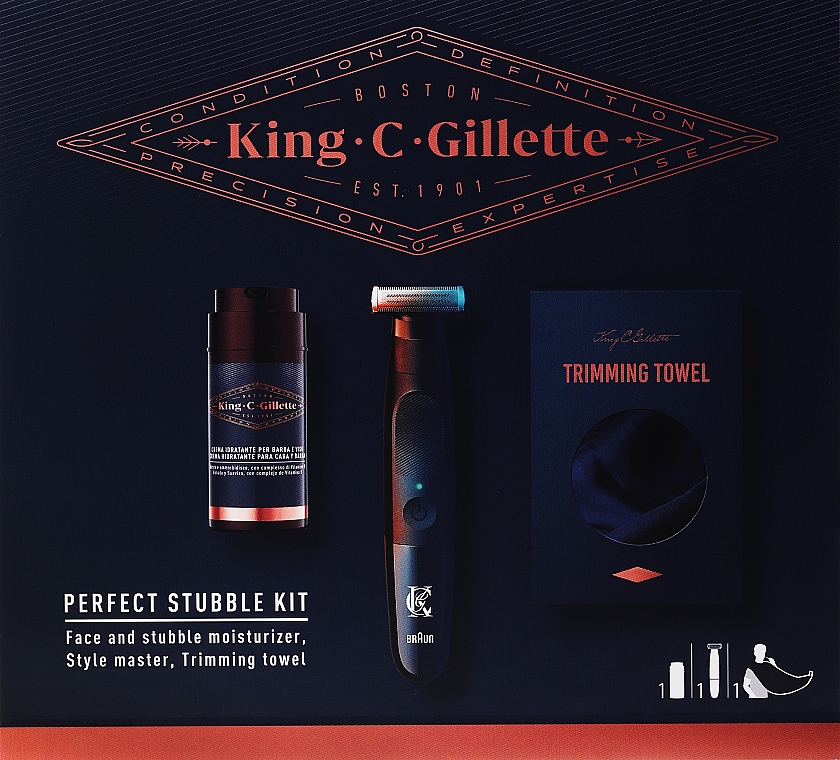 Gesichtspflegeset - Gillette King C. Gillette Perfect Stubble Kit  — Bild N1