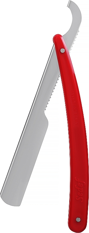 Rasiermesser mit Kunststoffgriff rot - Sedef Plastic Handle Straight Razor  — Bild N1