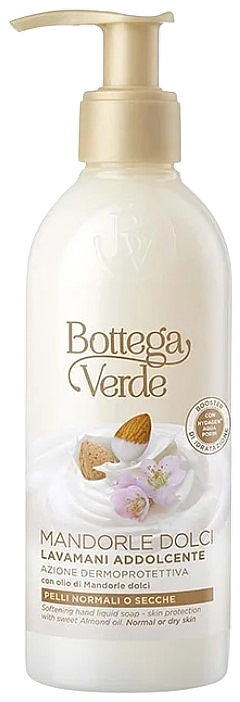 Beruhigende Flüssigseife mit Süßmandelöl - Bottega Verde Mandorle Dolci Softening Hand Liquid Soap — Bild N1