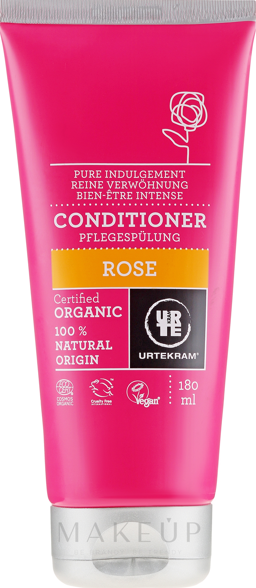 Pflegende Haarspülung mit Rosenextrakt - Urtekram Hair Rose Conditioner — Bild 180 ml
