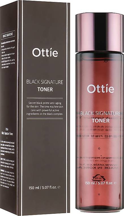 Gesichtstoner mit schwarzem Schneckenschleim - Ottie Black Signature Toner — Bild N1